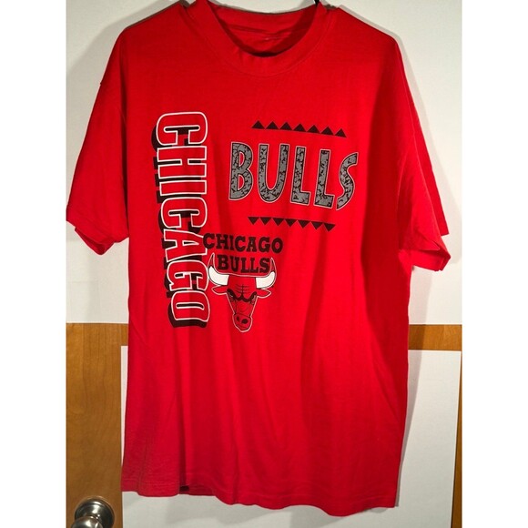 Hanes Other - Vintage‎ 90s Chicago Bulls NBA Basketball Shirt Large L Red Single Stitch USA